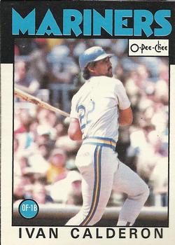 1986 O-Pee-Chee Baseball Cards 382     Ivan Calderon RC